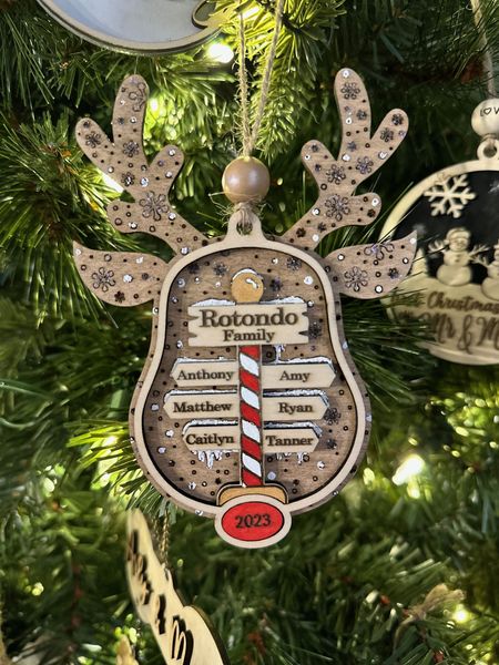 Family Reindeer Ornament (Personalized)