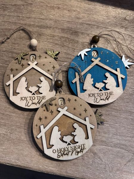 Nativity Countdown Ornament (Made to order)