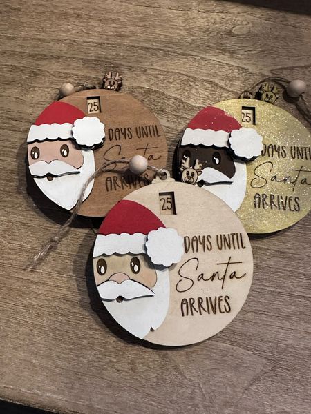 Santa Countdown Ornament (Made to order)