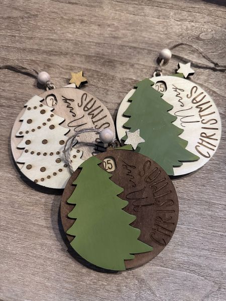 Tree Countdown Ornament (Made to order)
