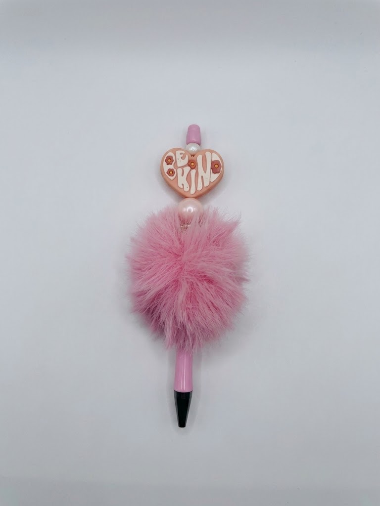 Be Kind Heart handmade beaded pen
