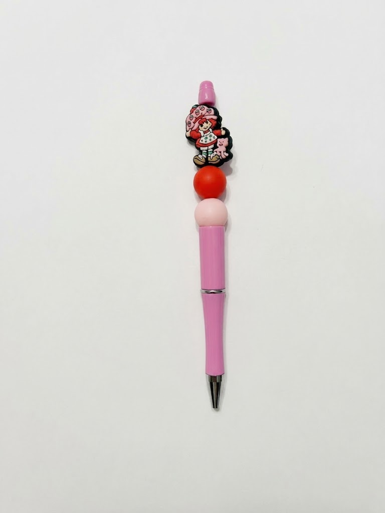 Berry Shortcake handmade beaded pen