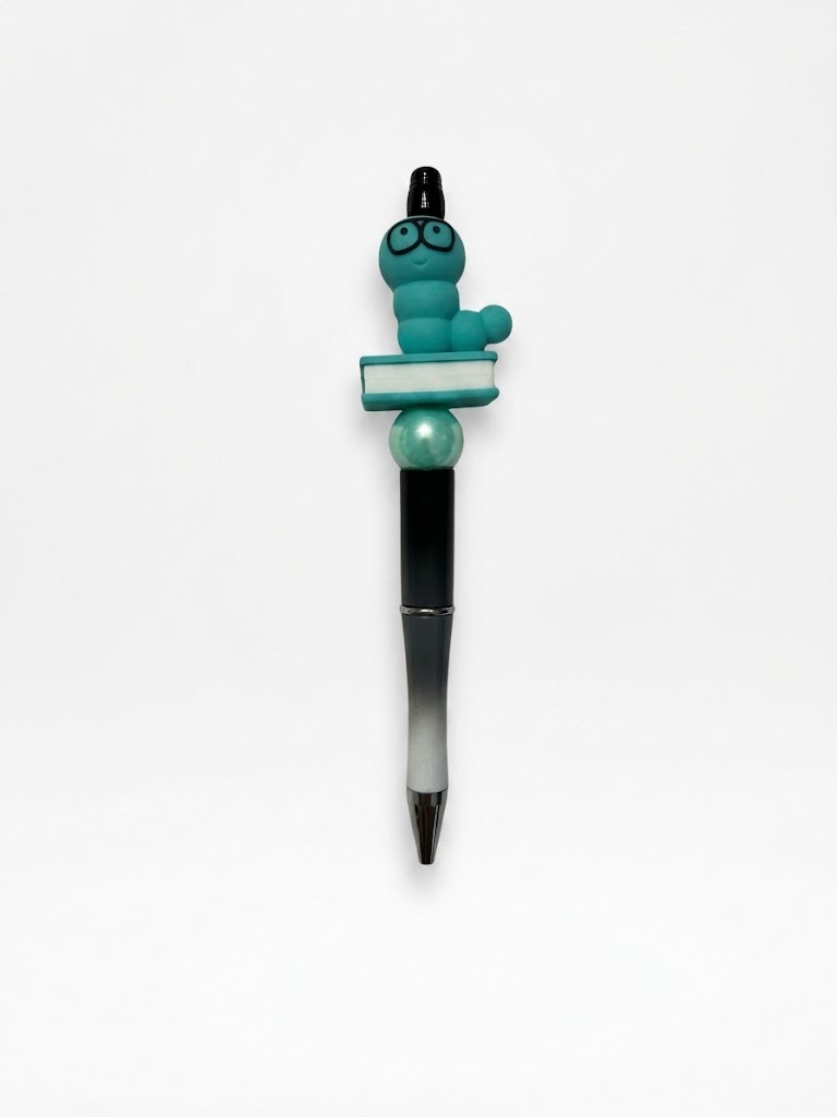 Bookworm Grad handmade beaded pen