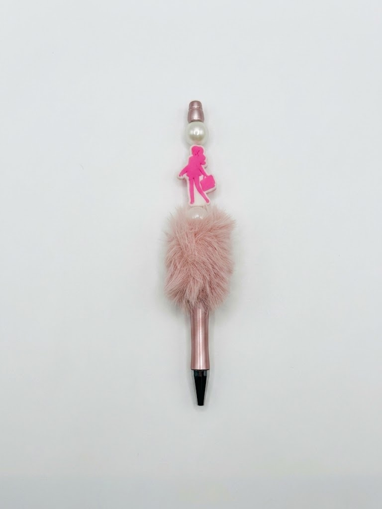 Briefcase Bombshell handmade beaded pen
