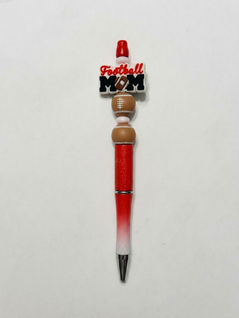 Football Mom handmade beaded pen