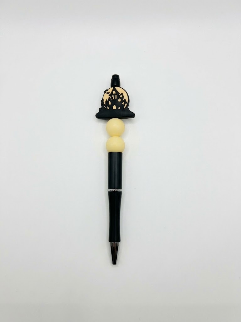 Haunted Moon handmade beaded pen