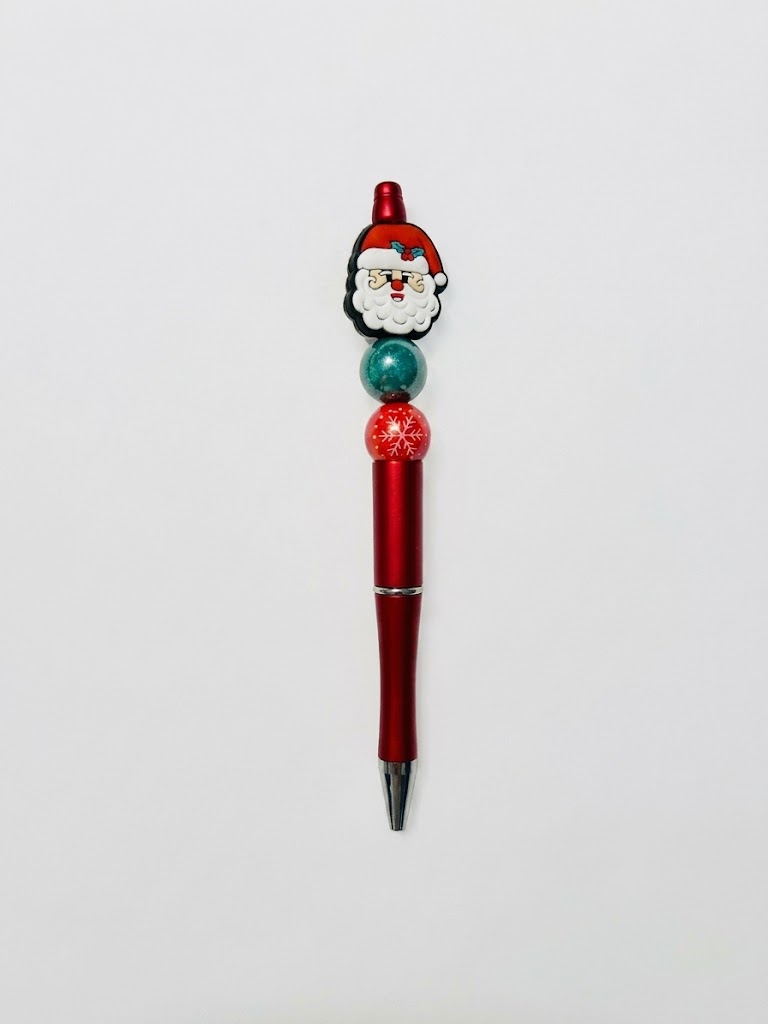 Jolly Nick handmade beaded pen
