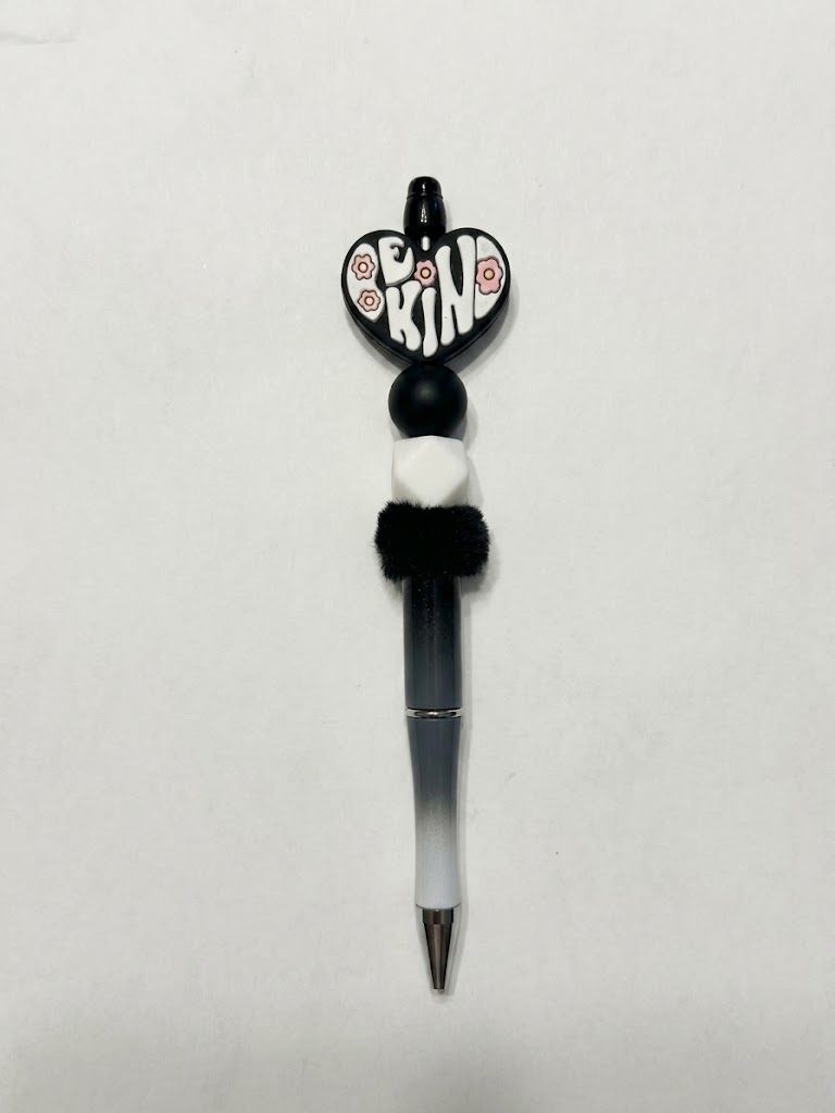 Kind in Mono handmade beaded pen