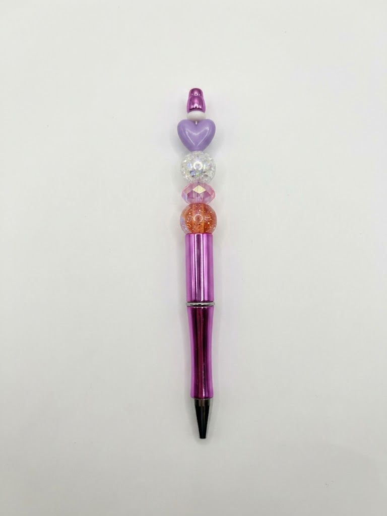 Lavender Crush handmade beaded pen