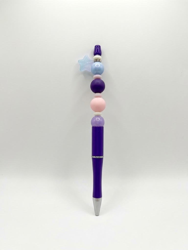 Pastel Galaxy handmade beaded pen