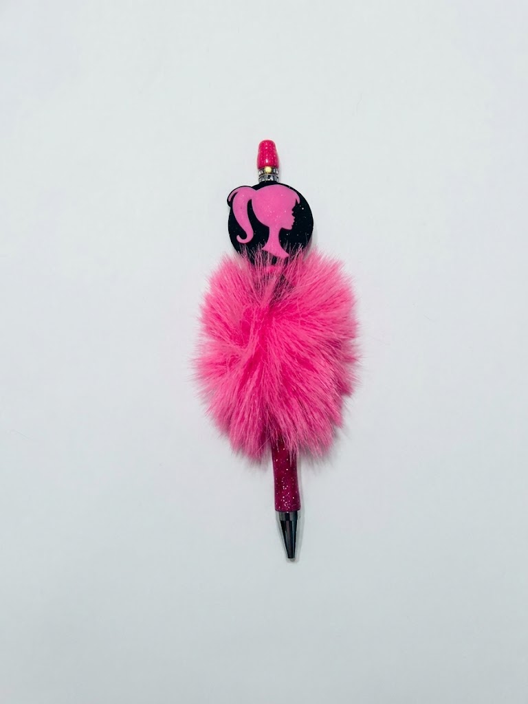 Ponytail Fluff handmade beaded pen