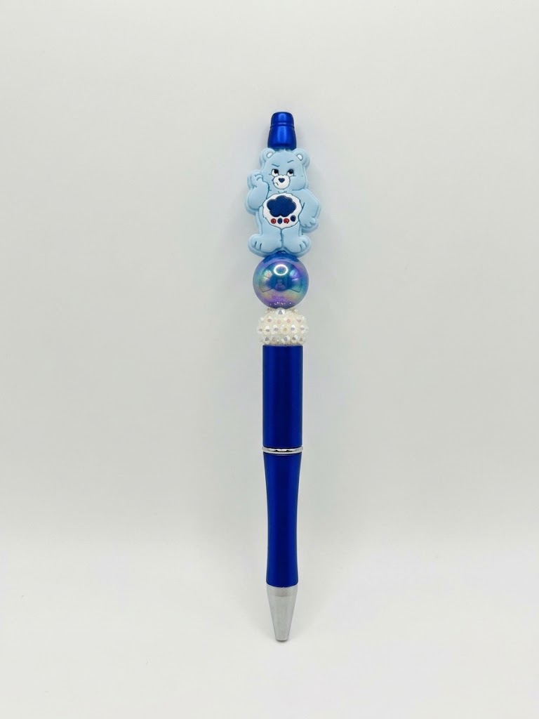 Raincloud Bear handmade beaded pen