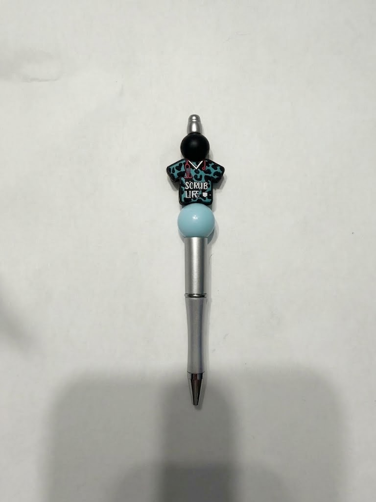 Scrub Life handmade beaded pen