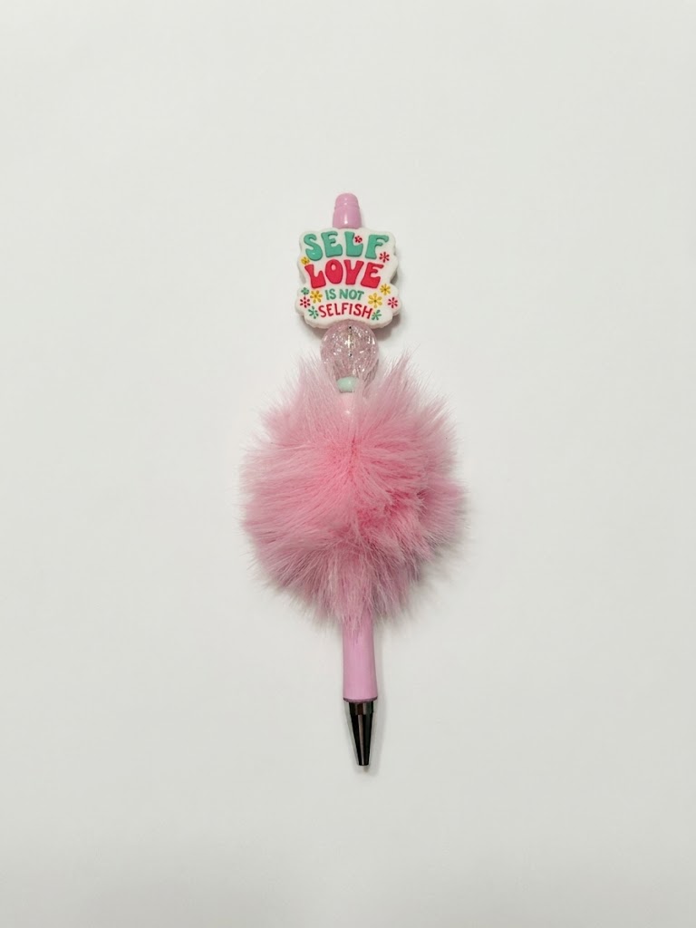 Self Love Club handmade beaded pen