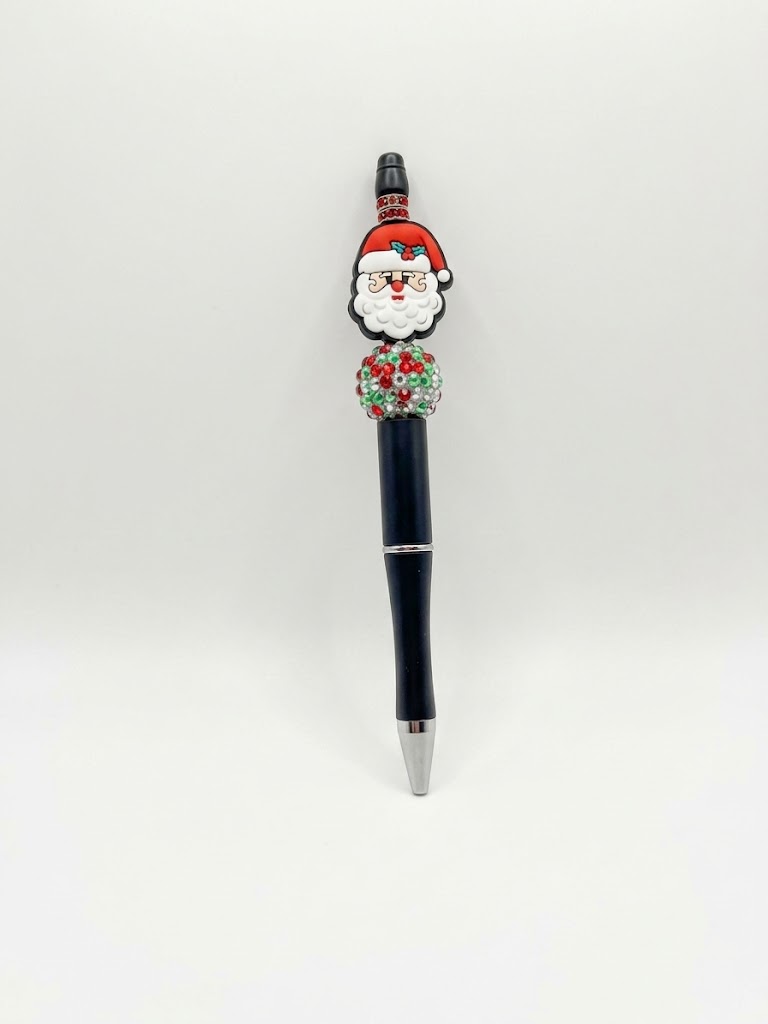 Sparkle Santa handmade beaded pen