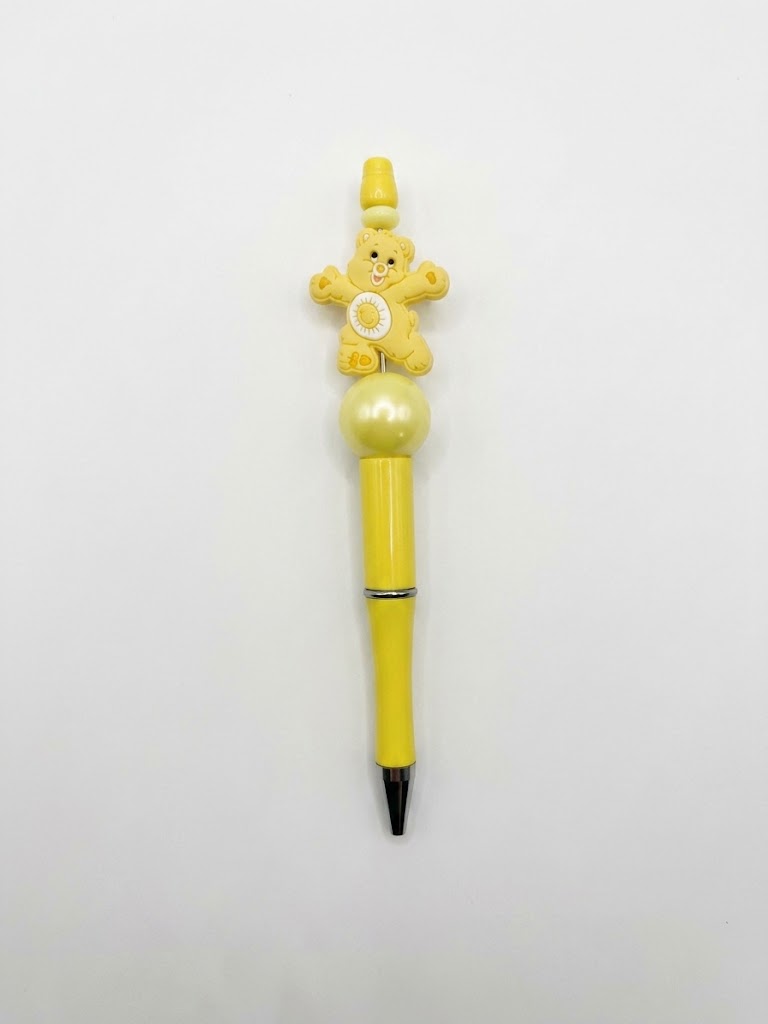 Sunshine Bear handmade beaded pen