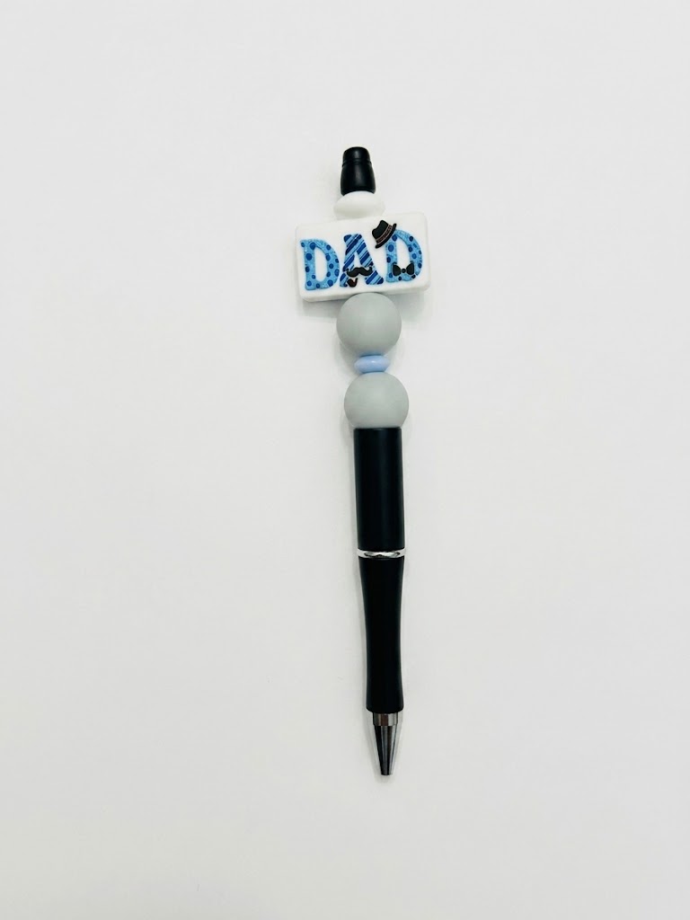 Top Hat Dad handmade beaded pen