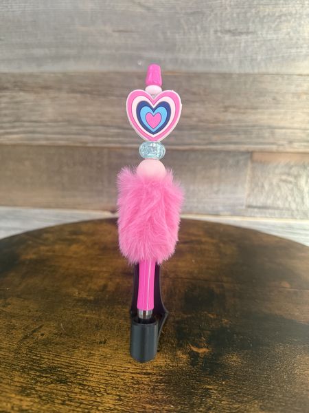 Pink Heart Fluffy
